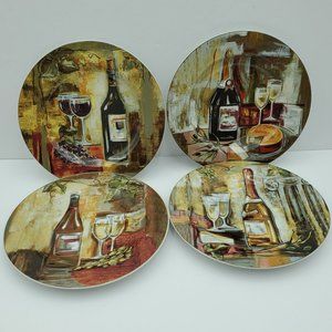 Sakura Classico Salad Plates Wine & Cheese Appetizer Cocktail Snack Dessert Dish